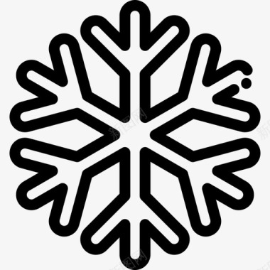 雪花冬季自然线性图标图标