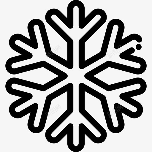 雪花冬季自然线性图标svg_新图网 https://ixintu.com 冬季自然 线性 雪花