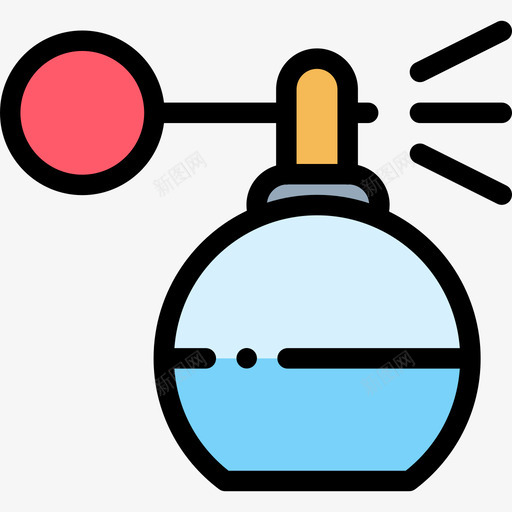 香水美发11线性颜色图标svg_新图网 https://ixintu.com 线性颜色 美发11 香水