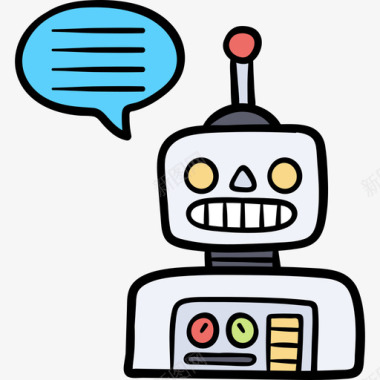 机器人对话资产17彩色图标图标