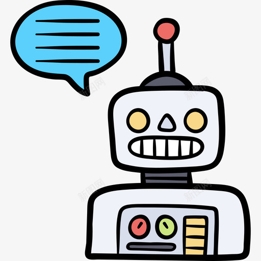 机器人对话资产17彩色图标svg_新图网 https://ixintu.com 对话资产17 彩色 机器人
