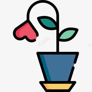 植物爱55线性颜色图标图标