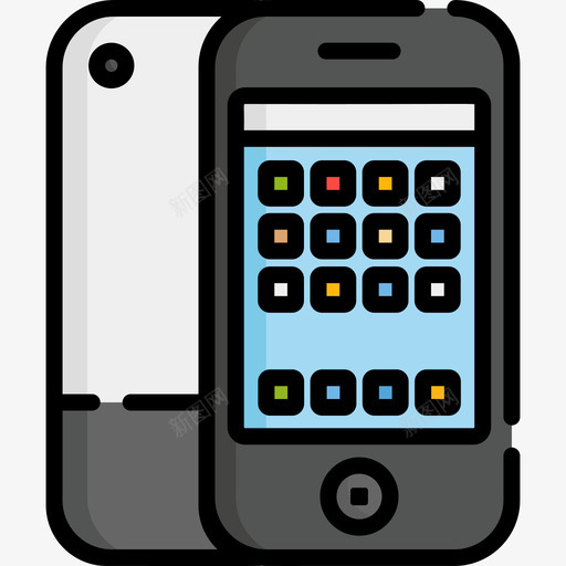 Iphonemac设备2线性颜色图标svg_新图网 https://ixintu.com Iphone mac设备2 线性颜色