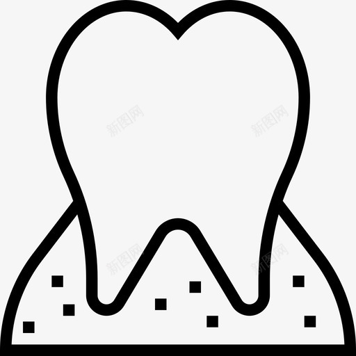牙齿人体器官2线状图标svg_新图网 https://ixintu.com 人体器官2 牙齿 线状