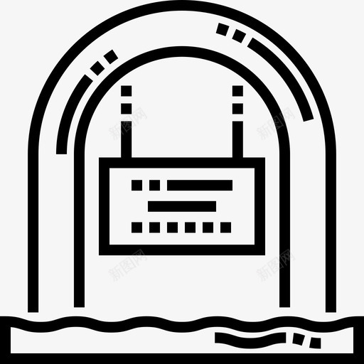 大门水上公园15号直线图标svg_新图网 https://ixintu.com 大门 水上公园15号 直线