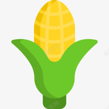 玉米秋季21平坦图标图标