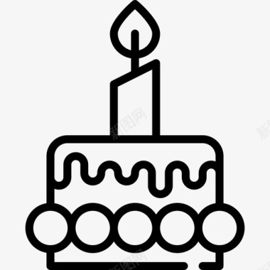 生日蛋糕生日70直系图标图标