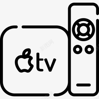 苹果电视mac设备线性图标图标