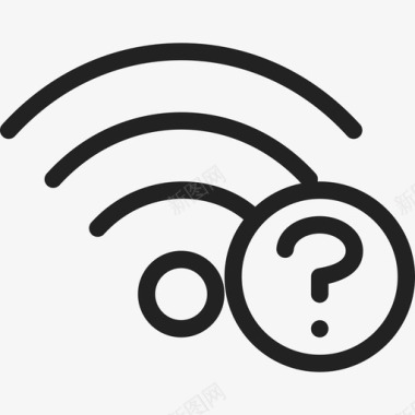 Wifi网络23线性图标图标