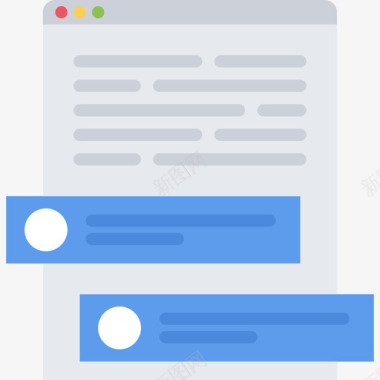评论博客2平面图标图标