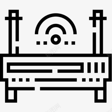 路由器互联网技术5线性图标图标
