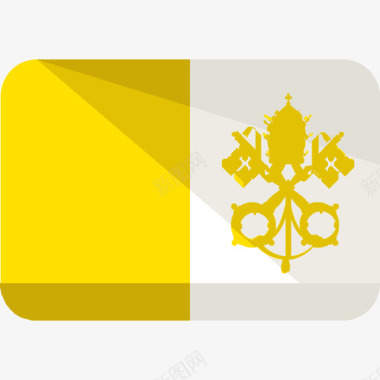 梵蒂冈城旗帜5平坦图标图标
