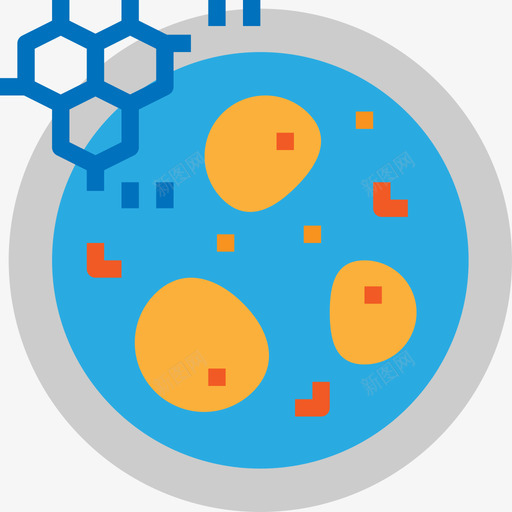 细胞科学48扁平图标svg_新图网 https://ixintu.com 扁平 科学48 细胞