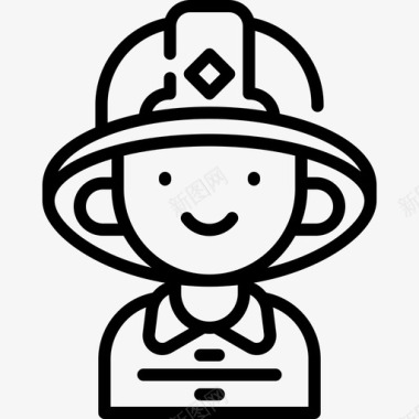 消防员职业12直系图标图标
