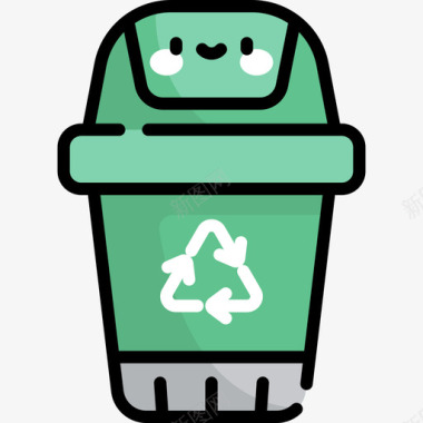 回收站回收7线性颜色图标图标