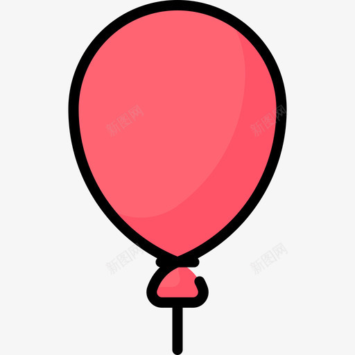 气球55岁生日线性颜色图标svg_新图网 https://ixintu.com 55岁生日 气球 线性颜色
