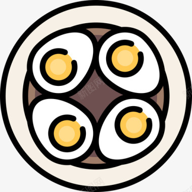 我是Eggs中国食品9线性颜色图标图标