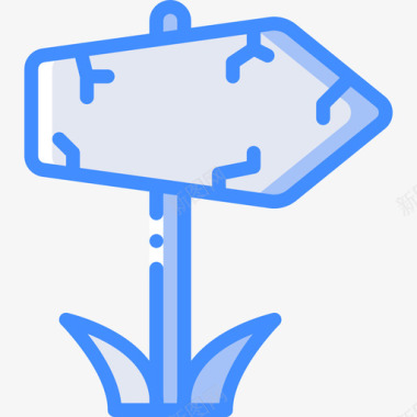 路标游戏元素4蓝色图标图标