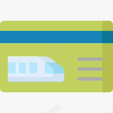 Railcard公共交通5扁平图标图标