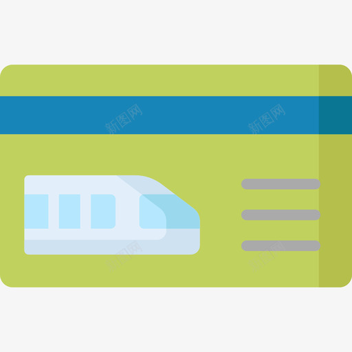 Railcard公共交通5扁平图标svg_新图网 https://ixintu.com Railcard 公共交通5 扁平