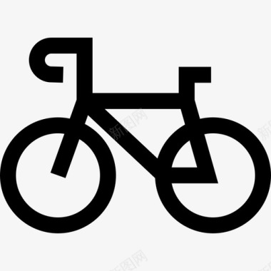 自行车野营67直线型图标图标