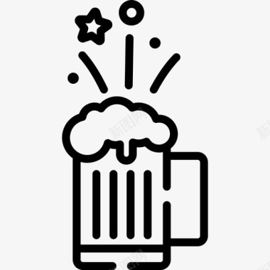 啤酒新年11直系图标图标