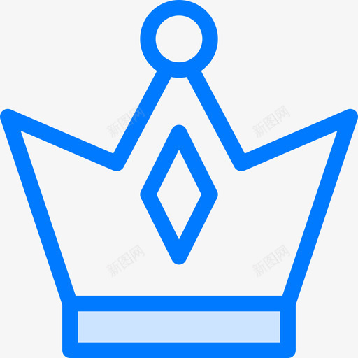 皇冠24个奖项蓝色图标svg_新图网 https://ixintu.com 24个奖项 皇冠 蓝色