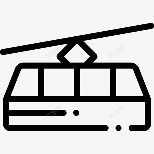 缆车公共交通8直线图标svg_新图网 https://ixintu.com 公共交通8 直线 缆车