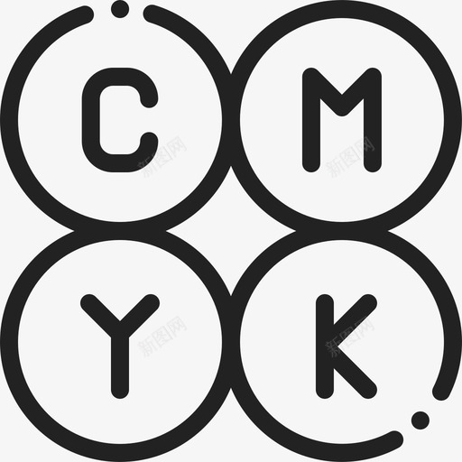 Cmyk打印22线性图标svg_新图网 https://ixintu.com Cmyk 打印22 线性