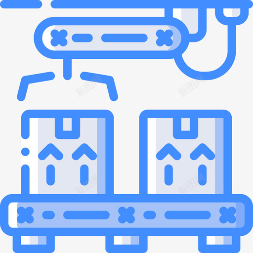 输送机工业39蓝色图标svg_新图网 https://ixintu.com 工业39 蓝色 输送机