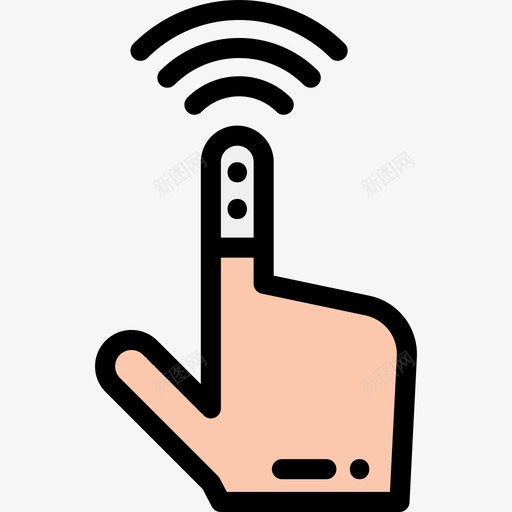 手指控制未来技术线颜色图标svg_新图网 https://ixintu.com 手指控制 未来技术 线颜色