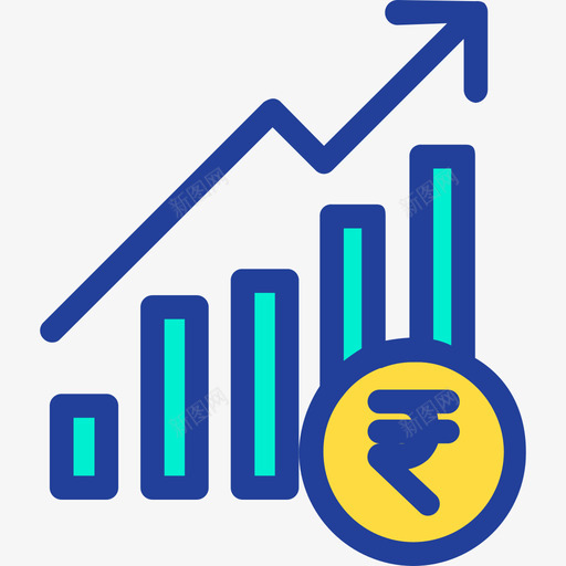 利润银行和金融15线性颜色图标svg_新图网 https://ixintu.com 利润 线性颜色 银行和金融15
