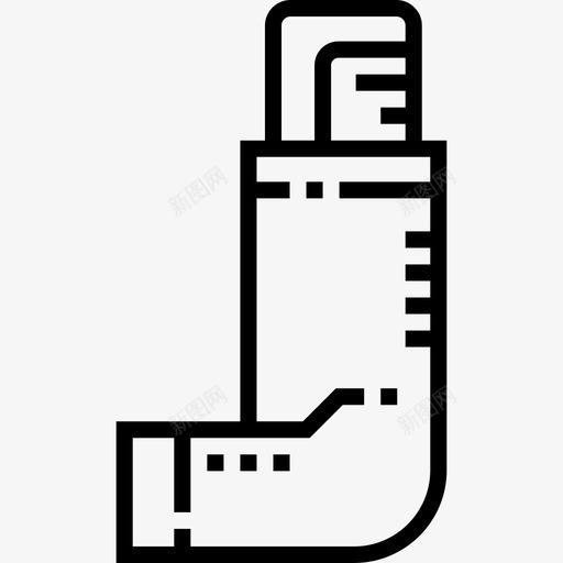 吸入器药房18线性图标svg_新图网 https://ixintu.com 吸入器 线性 药房18