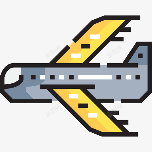 飞机运输87线颜色图标svg_新图网 https://ixintu.com 线颜色 运输87 飞机
