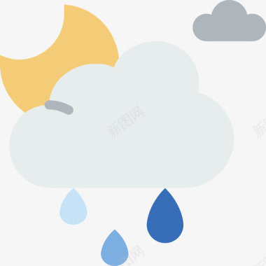 多雨天气141平坦图标图标