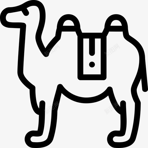 骆驼沙漠15直线型图标svg_新图网 https://ixintu.com 沙漠15 直线型 骆驼