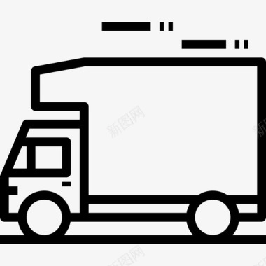 卡车购物88直线型图标图标
