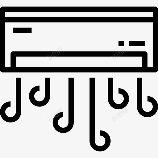 空调房地产63线性图标svg_新图网 https://ixintu.com 房地产63 空调 线性