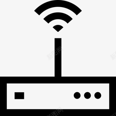 Wifi信号媒体技术10线性图标图标
