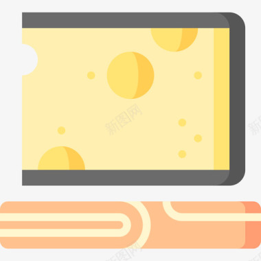 奶酪西班牙提皮卡干酪2扁平图标图标