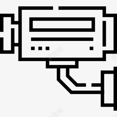 安全摄像头34号赌场直线型图标图标