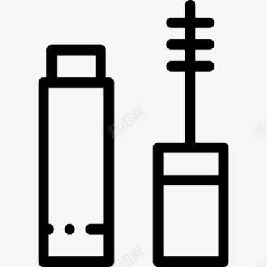 睫毛膏美发10直线型图标图标