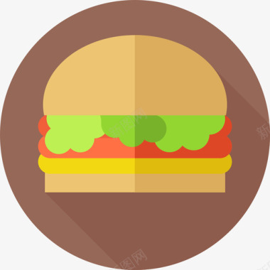 汉堡包barbacue平的图标图标