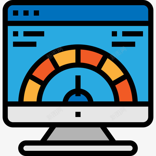 速度网络开发14线性颜色图标svg_新图网 https://ixintu.com 线性颜色 网络开发14 速度
