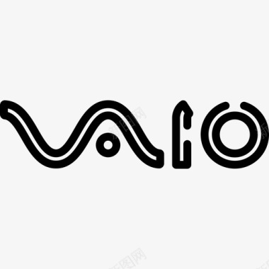 Vaio技术标识3线性图标图标