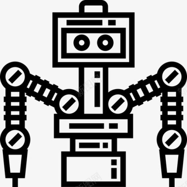 工业机器人机器人学16线性图标图标