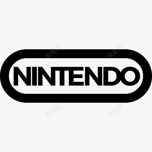任天堂视频游戏logo5线性图标svg_新图网 https://ixintu.com 任天堂 线性 视频游戏logo5