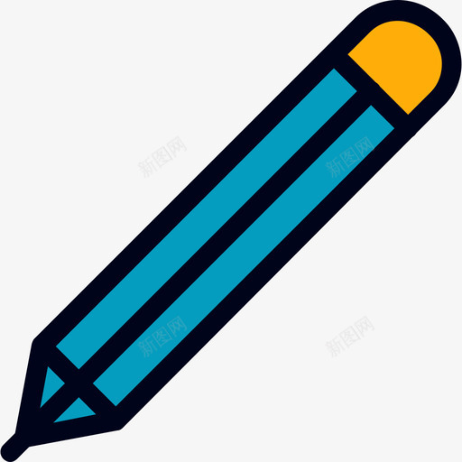 铅笔学校20线颜色图标svg_新图网 https://ixintu.com 学校20 线颜色 铅笔