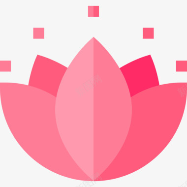 莲花瑜伽和正中平的图标图标