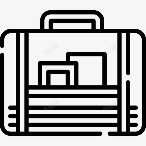 行李箱旅行应用程序13线性图标svg_新图网 https://ixintu.com 旅行应用程序13 线性 行李箱